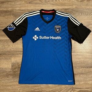 Adidas San Jose Earthquakes 2016 Home Jersey MLS Men’s Medium